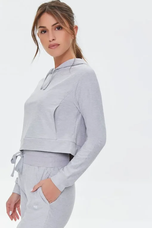 Active Drawstring Hooded Top