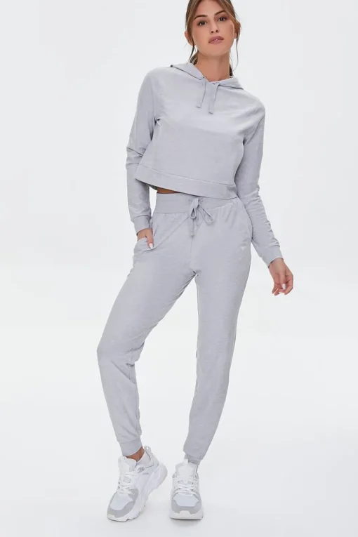 Active Drawstring Hooded Top
