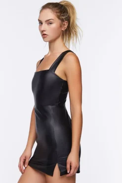 Active Faux Leather Skort Dress