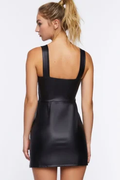 Active Faux Leather Skort Dress
