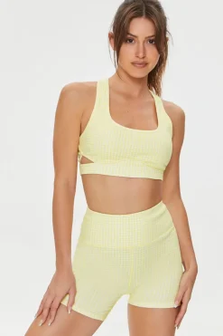 Active Gingham Biker Shorts