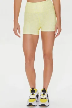 Active Gingham Biker Shorts