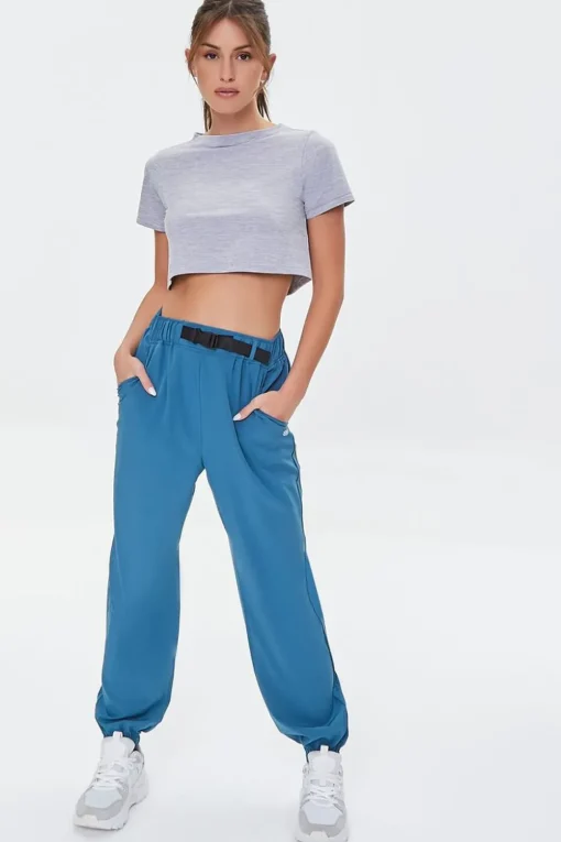 Active Heathered Cropped Tee