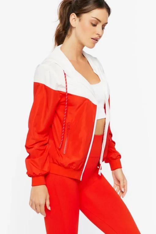 Active Hooded Zip-Up Windbreaker Jacket