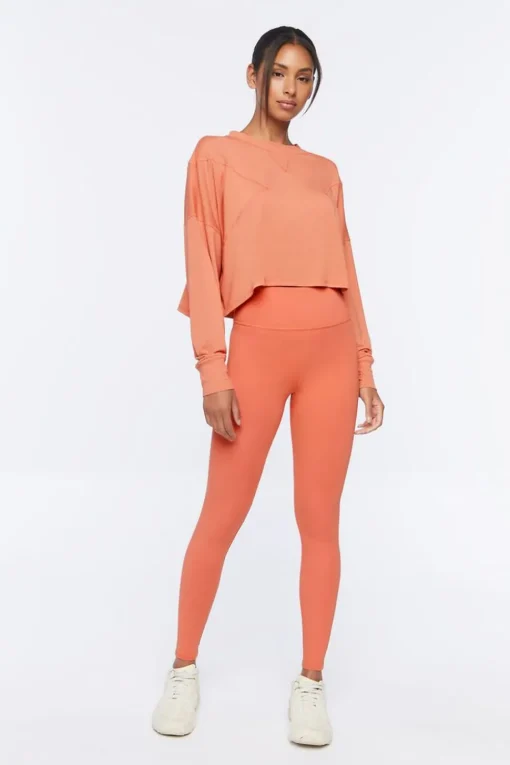 Active Long-Sleeve Crop Top