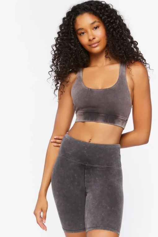 Active Mineral Wash Biker Shorts