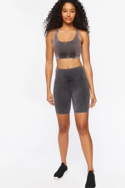Active Mineral Wash Biker Shorts