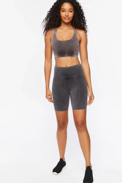 Active Mineral Wash Biker Shorts