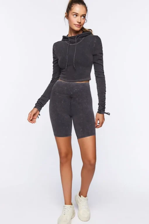 Active Mineral Wash Hooded Top