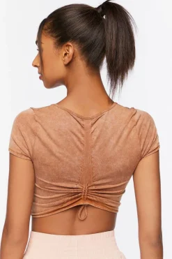 Active Mineral Wash Ruched Crop Top