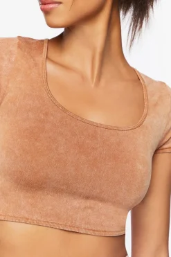 Active Mineral Wash Ruched Crop Top
