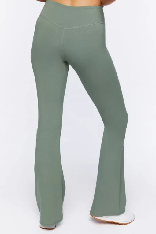 Active Notched-Waist Flare Leggings