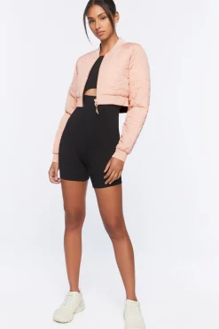 Active Quilted Bomber Jacket
