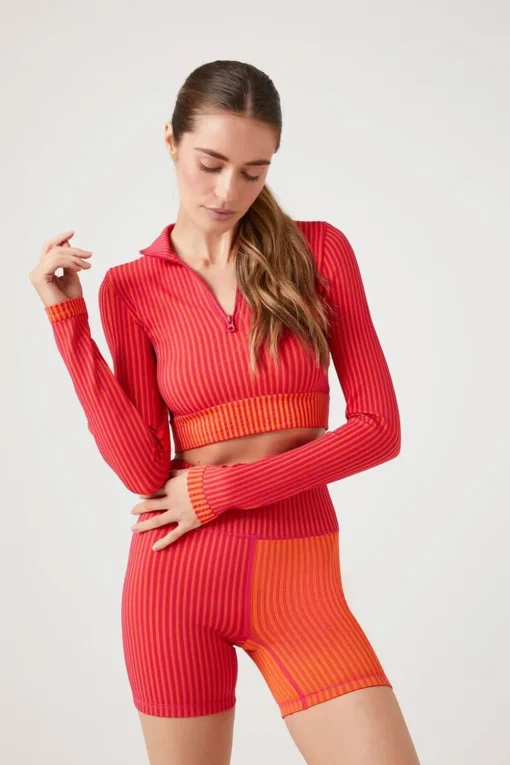 Active Seamless Colorblock Biker Shorts