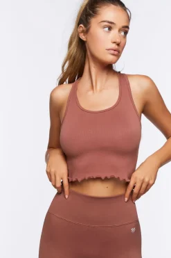 Active Seamless Lettuce-Edge Tank Top