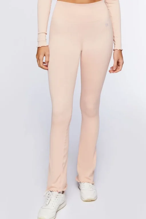 Active Seamless Lettuce-Edge Flare Leggings