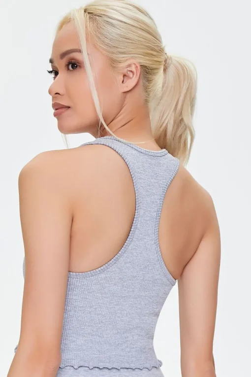 Active Seamless Lettuce-Edge Crop Top