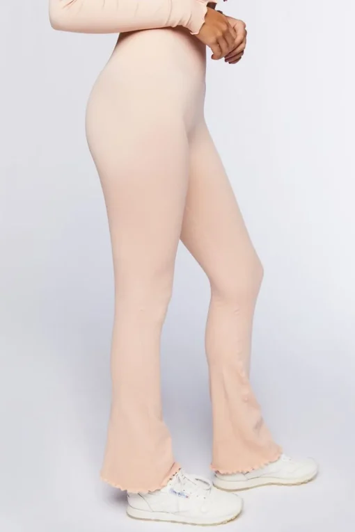 Active Seamless Lettuce-Edge Flare Leggings