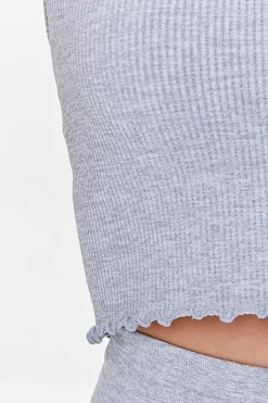 Active Seamless Lettuce-Edge Crop Top