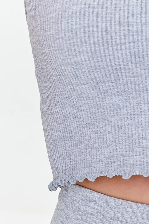 Active Seamless Lettuce-Edge Crop Top