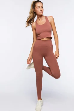 Active Seamless Lettuce-Edge Tank Top