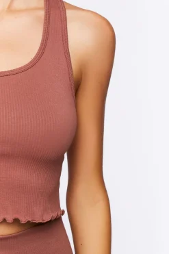 Active Seamless Lettuce-Edge Tank Top