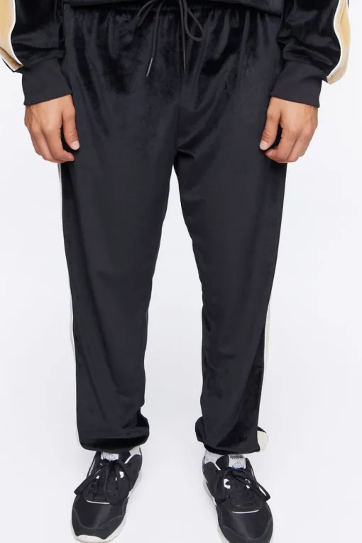 Active Side-Striped Velour Joggers