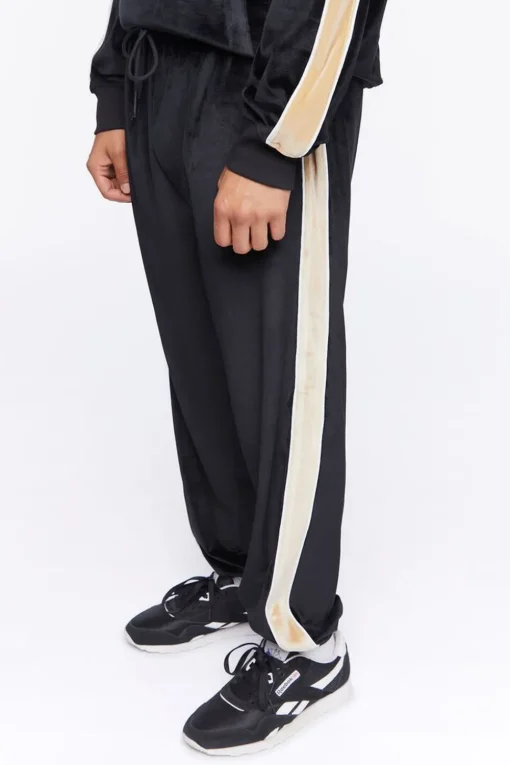 Active Side-Striped Velour Joggers