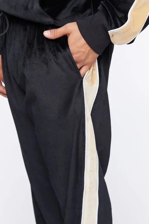 Active Side-Striped Velour Joggers