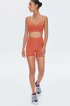 Active Snake Print Biker Shorts