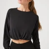 Active Toggle Drawstring Crop Top