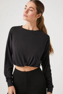 Active Toggle Drawstring Crop Top