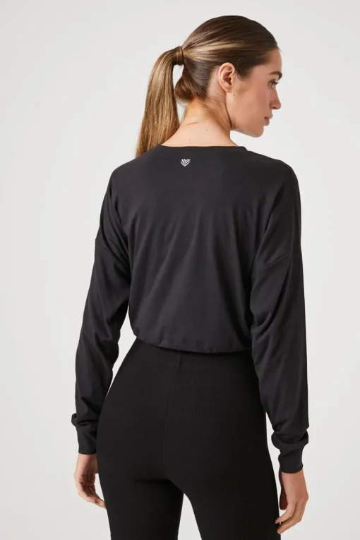 Active Toggle Drawstring Crop Top