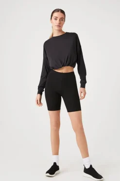 Active Toggle Drawstring Crop Top