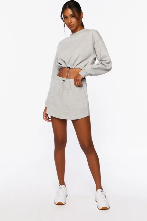 Active Toggle Drawstring Mini Skirt