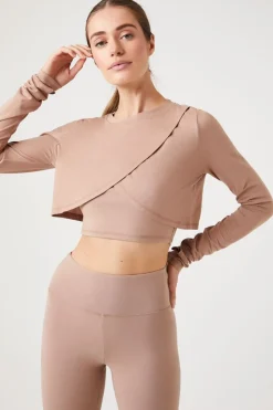 Active Tulip Long-Sleeve Crop Top