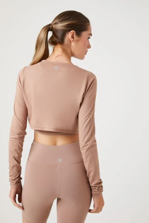 Active Tulip Long-Sleeve Crop Top