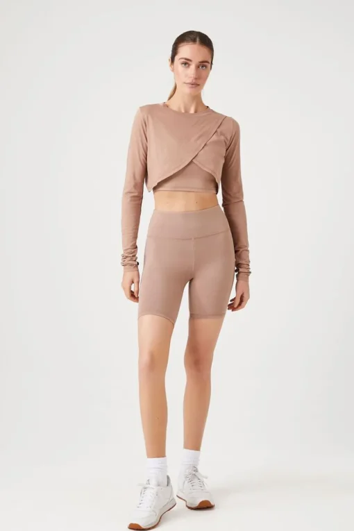Active Tulip Long-Sleeve Crop Top