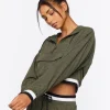Active Varsity-Striped Anorak