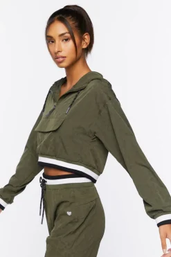 Active Varsity-Striped Anorak