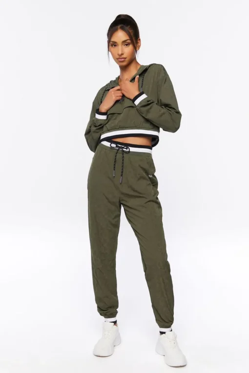 Active Varsity-Striped Anorak