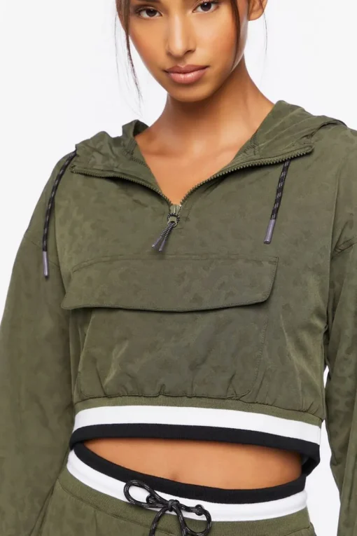 Active Varsity-Striped Anorak