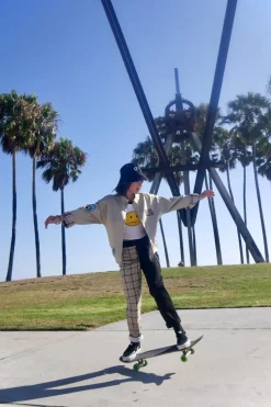Airwalk Colorblock Plaid Pants
