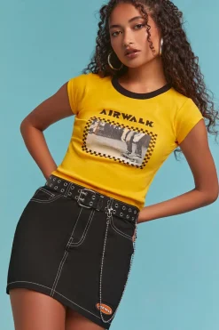 Airwalk Denim Mini Skirt