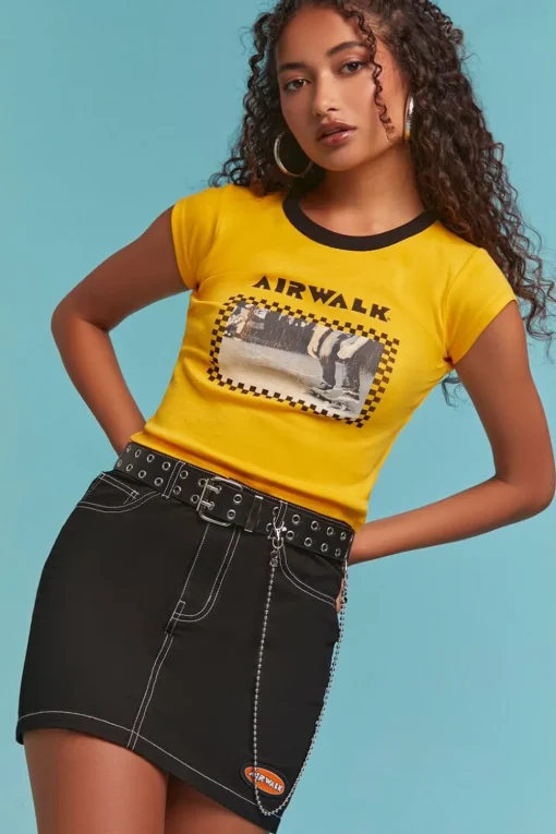 Airwalk Denim Mini Skirt