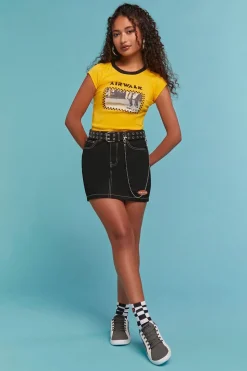 Airwalk Denim Mini Skirt