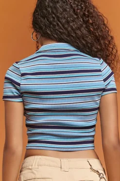 Airwalk Striped Crop Top