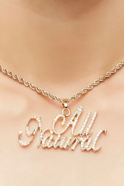 All Natural Rhinestone Necklace