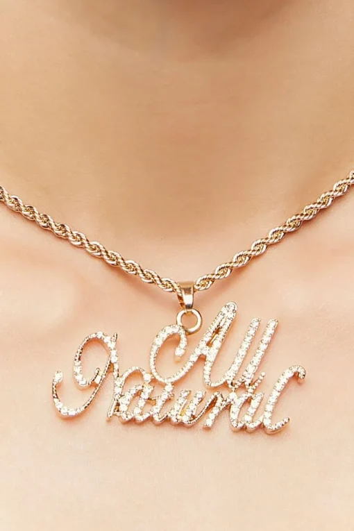 All Natural Rhinestone Necklace