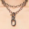 Anchor Chain Statement Necklace Set